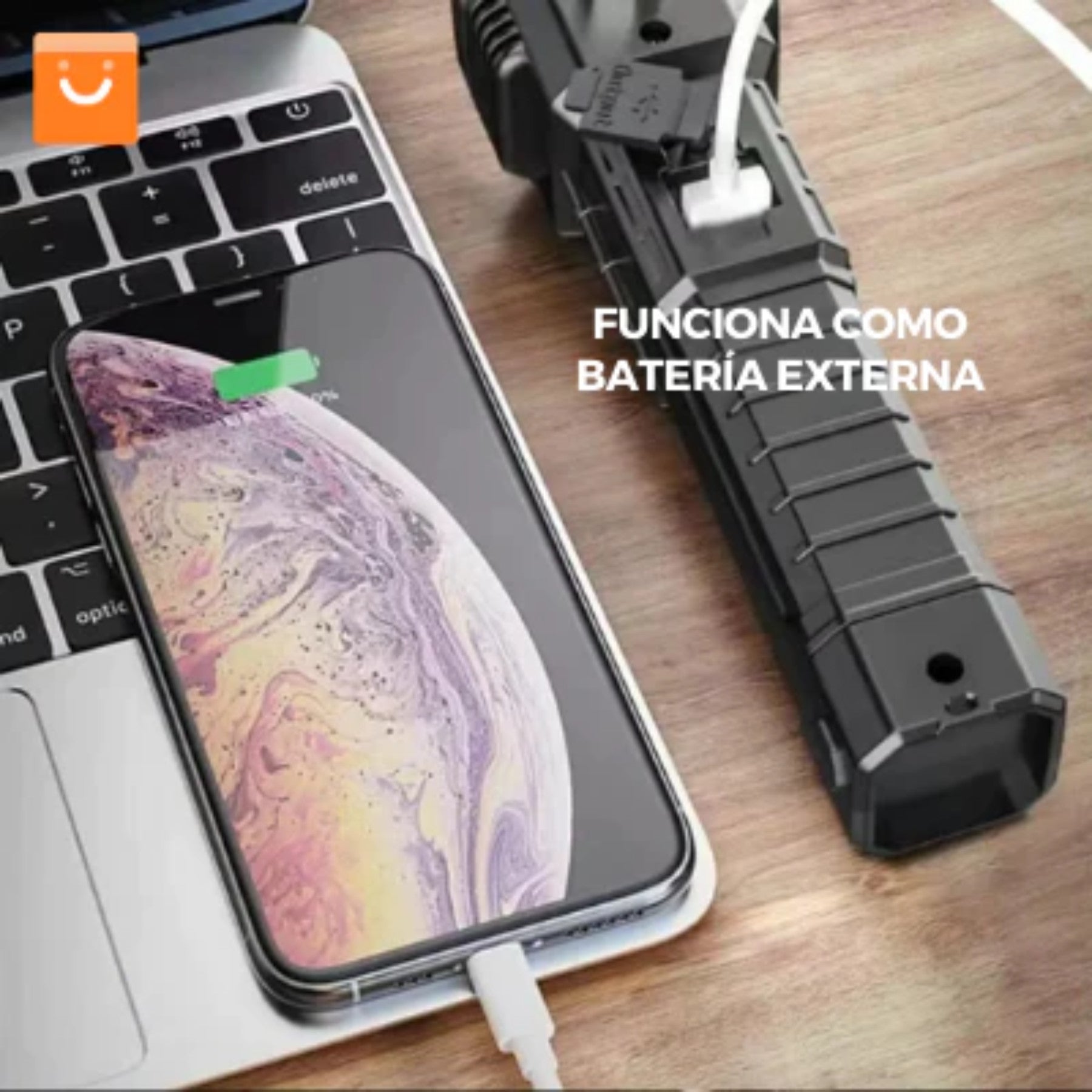 Linterna Multifuncional 4 En 1 Recargable